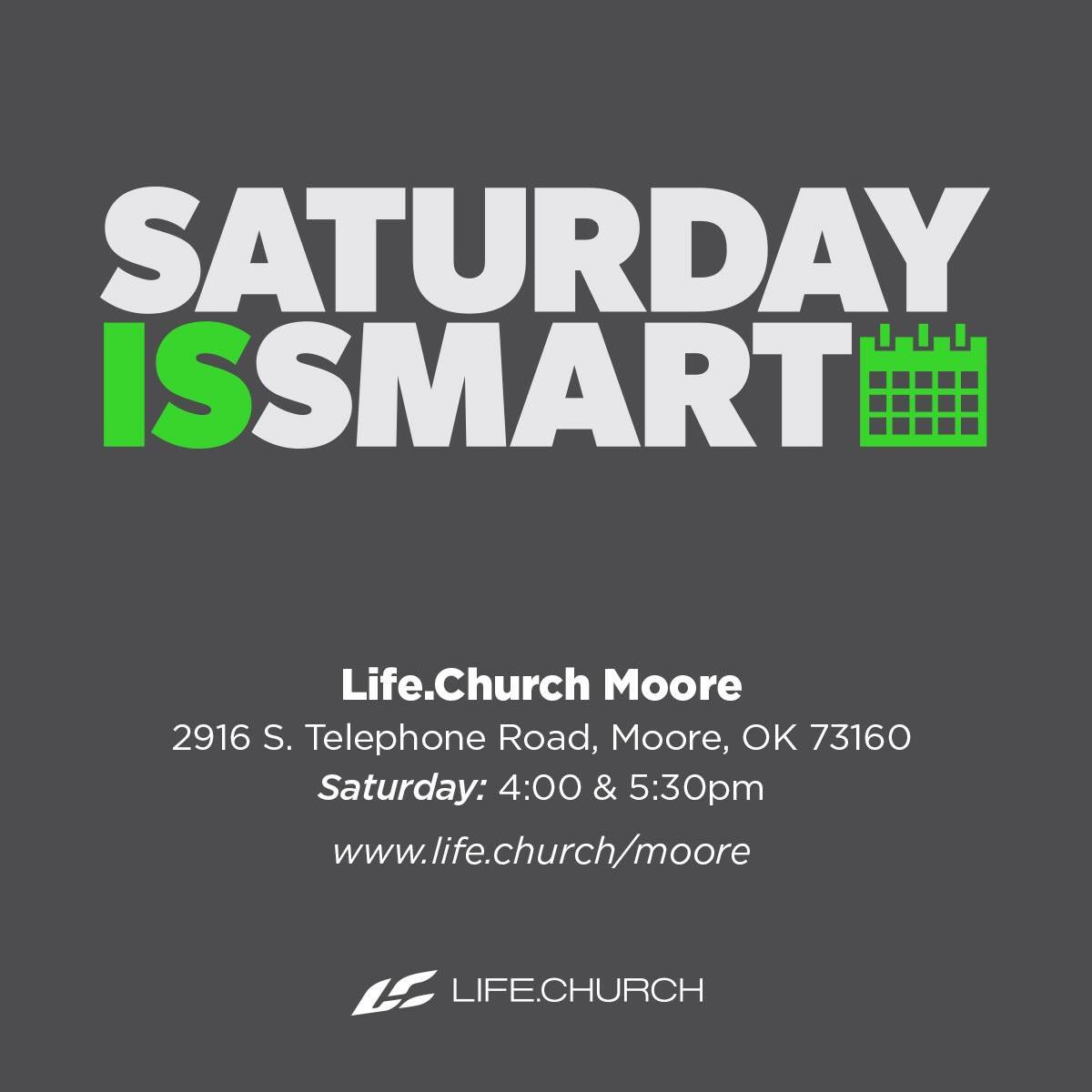 lifechurchmoore's tweet photo. Change one thing in your routine so someone can experience Jesus in a whole new way on Sunday. Attend today at 4:00 or 5:30pm. #lcmoore https://t.co/fphEO2Vopj