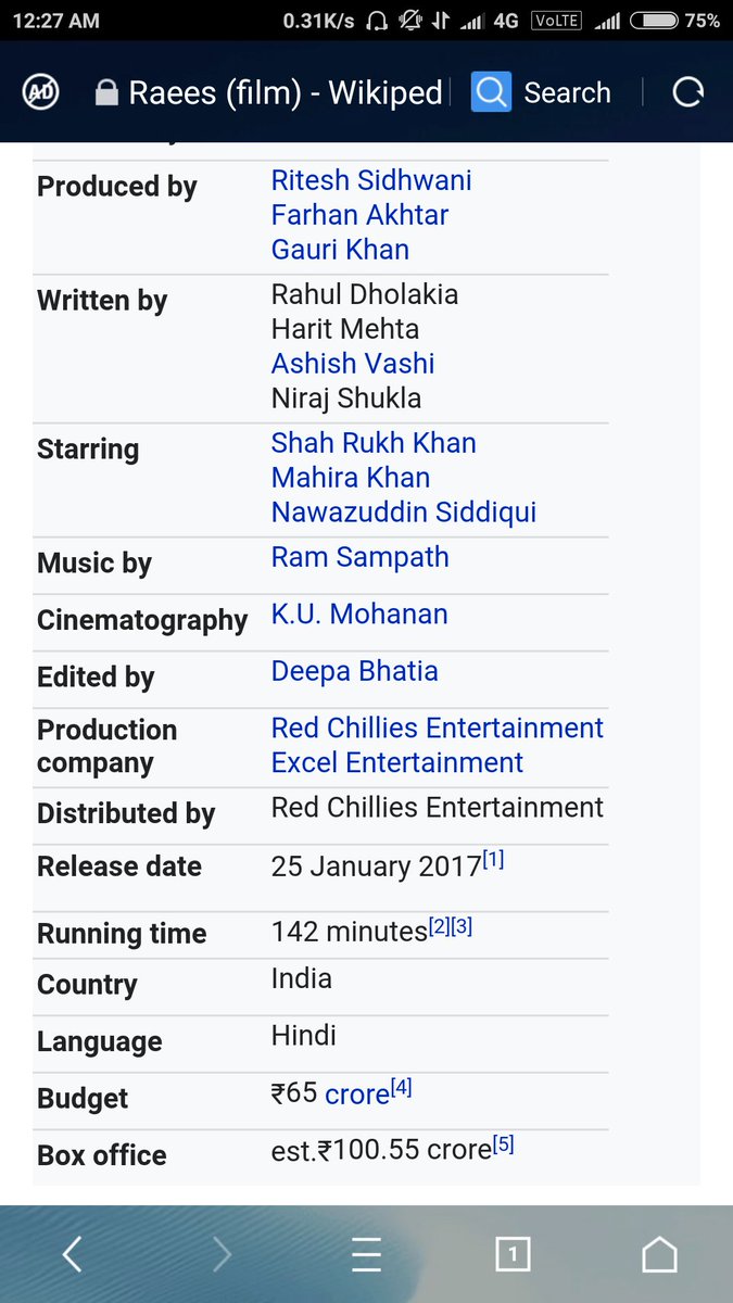 CruiseSiraj's tweet photo. Worldwide BO Collection Of @RaeesTheFilm cross 100cr in just 3 day.. From @Wikipedia
@iamsrk is King of Clash
#Raees
#RaeesRuling https://t.co/XMRGFNZ8rj
