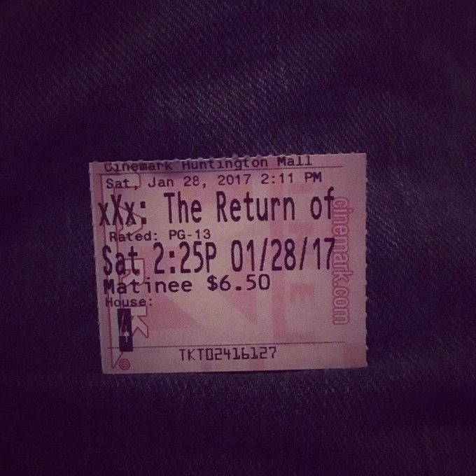 It's been 15 years since the last time I saw Xander Cage in a @xxxMovie so ready for this! #XanderCage<a href="/tag/xxx"class="tags"><span>#xxx</span></a><a href="/tag/xandercage"class="tags"><span>#xandercage</span></a>