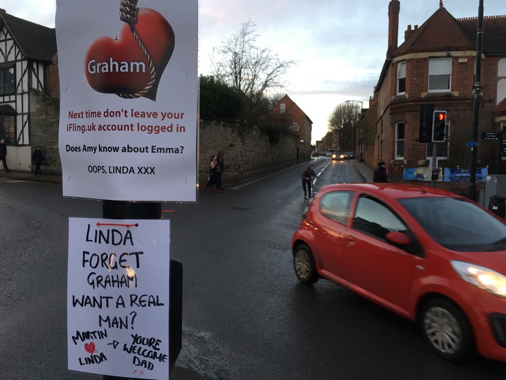 SocialMediaTodd's tweet photo. Lol! Someone’s hijacked the Linda Posters in #Warwick 😂 https://t.co/psV3mD8QSH