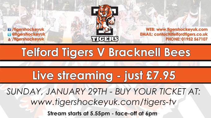 You can stream Sunday's visit of <a href="/bracknellbees/">Bracknell Bees</a> live for just £7.95 with <a href="/Shuttsie/">Paul Shuttleworth</a> and <a href="/alan_gould/">Alan Gould</a> here: tigershockeyuk.com/tigers-tv/