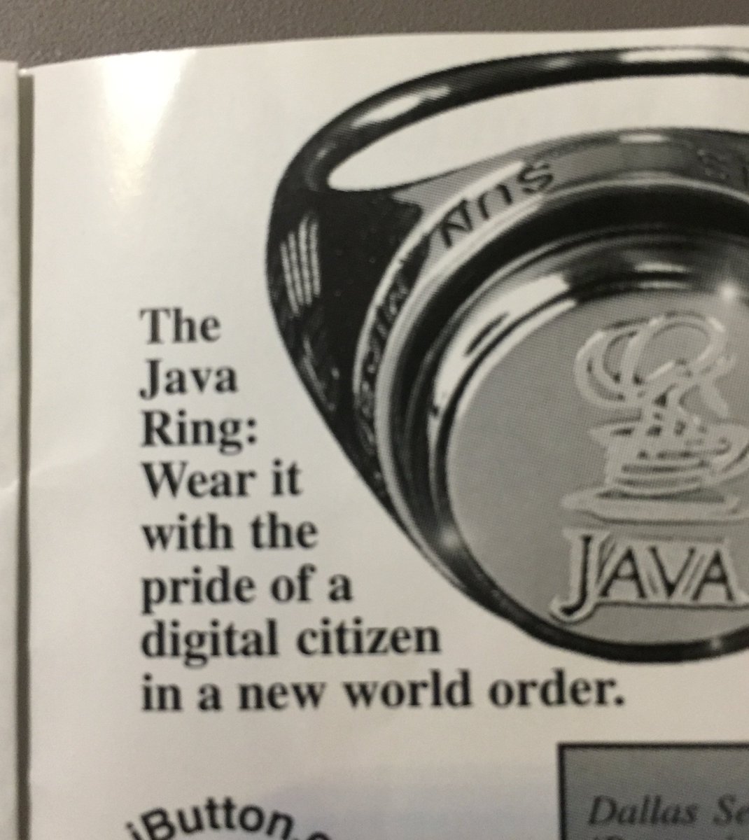 delabassee's tweet image. The Java Ring - Wear it with the pride of a digital citizen in a new world order. #WeekEndCleanUp