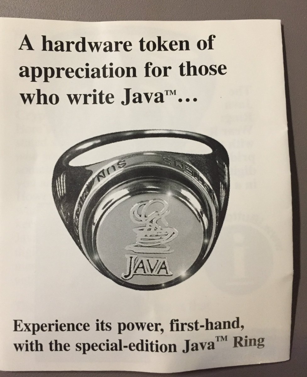 delabassee's tweet image. The Java Ring - Wear it with the pride of a digital citizen in a new world order. #WeekEndCleanUp