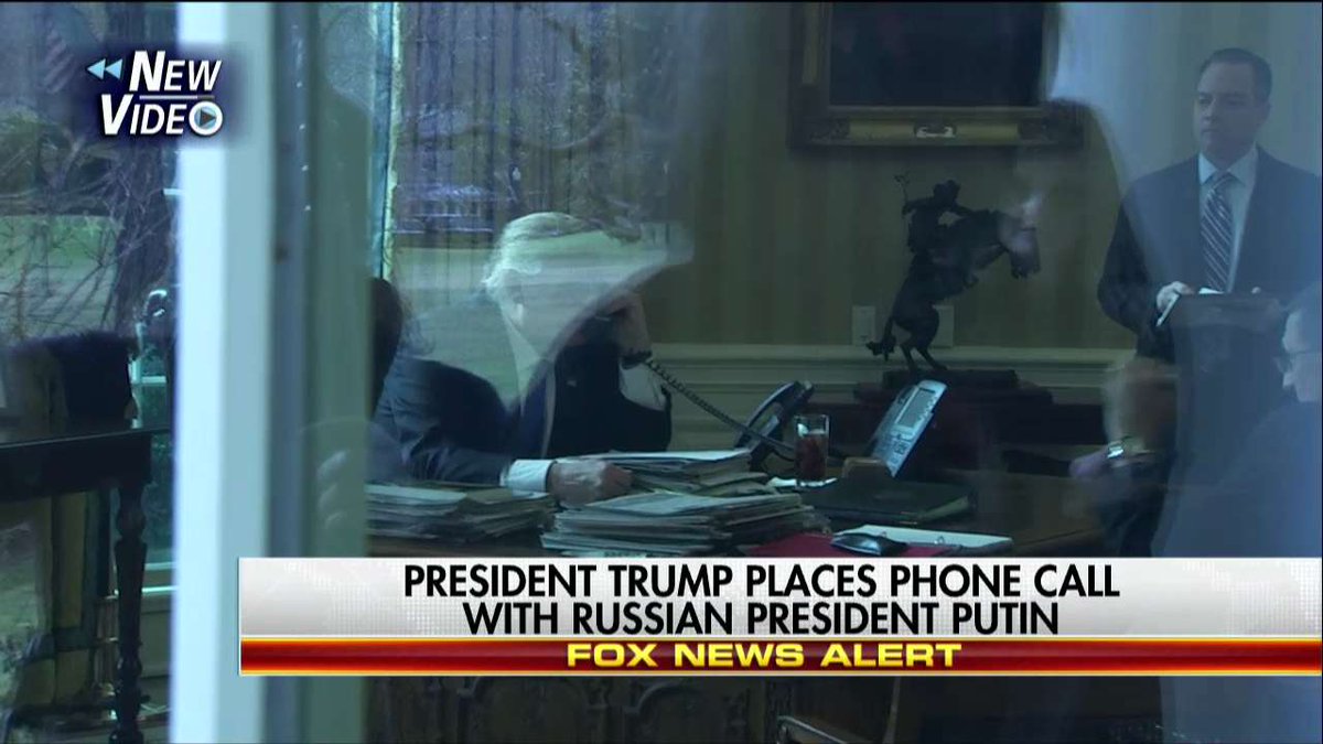 News Alert: <a href="/POTUS/">President Donald J. Trump</a> places phone call with Russian President Putin.