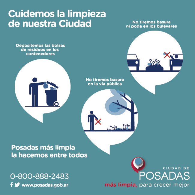 muniposadas's tweet photo. Mantener la ciudad limpia es responsabilidad de todos. La ciudad trabajando todos los días todo el día. https://t.co/I0HTMPgukO