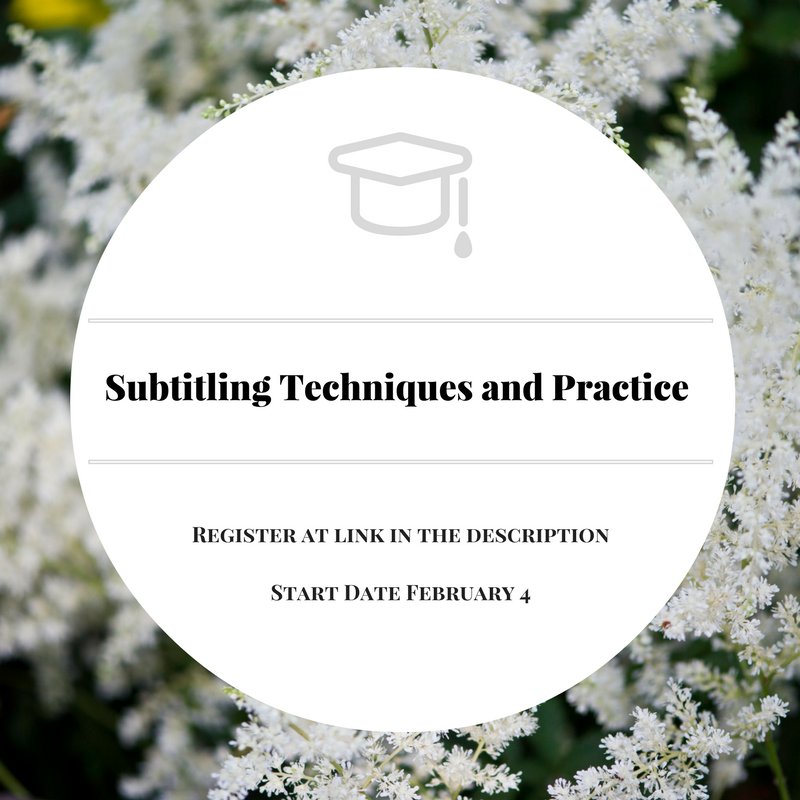 Register for our Subtitling Techniques and Practice course at goo.gl/IkWTKy 
More details in our bio