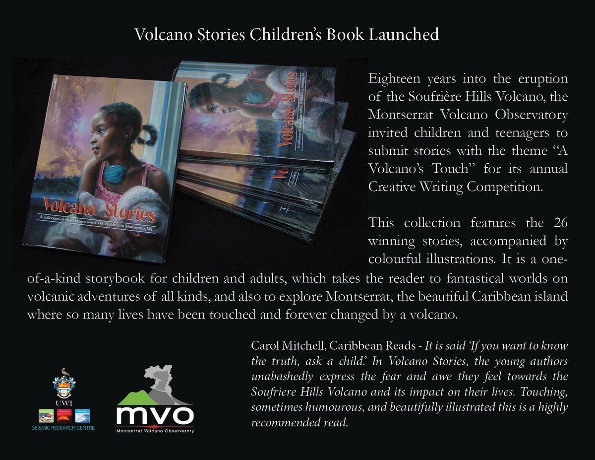 #VolcanoStories. MVO and SRC have published this book written by Montserratian children. Available at MVO or by post from cheri@mvo.ms.