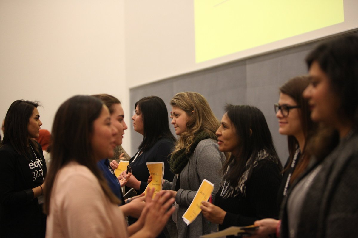 waterloowomen's tweet photo. One of the most exciting parts of #WIMIN17 is when liked minded #entrepreneurs come together to work on an idea! #HeforShe https://t.co/Mq5pOOpFAH