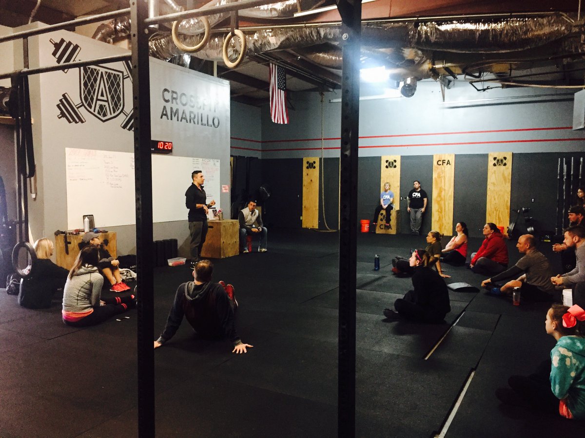 CrossFitAma's tweet photo. Thanks Dr Ramos from @Airrosti for coming to CFA to teach on mobility today #crossfitamarillo #airrosti #stayflexy https://t.co/mdLjeYuXSC