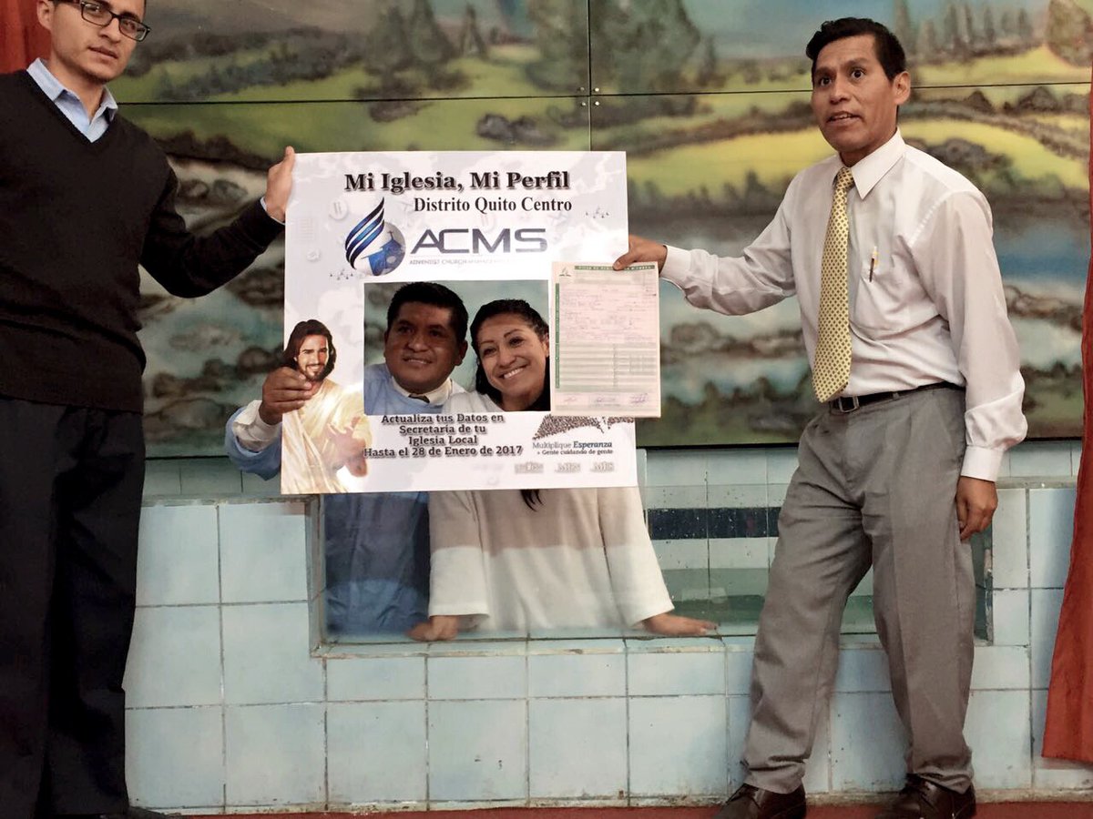 Hermoso bautismo en el día de Actualización de Datos de la IASD en Ecuador.
#MiIglesiaMiPerfil