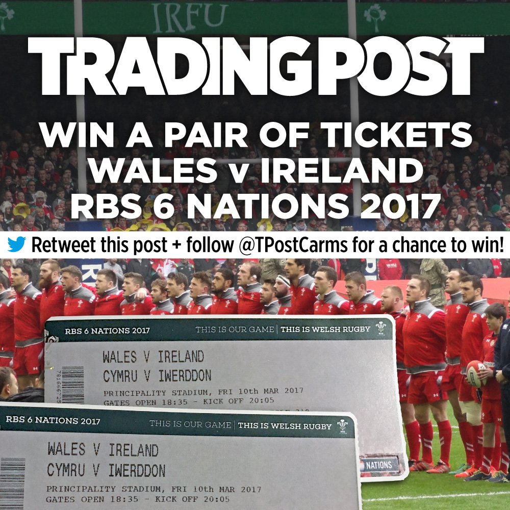 TPostCarms's tweet photo. WALES v IRELAND #RBS6Nations
2 tickets Friday night 10/03
Retweet this post + follow @TPostCarms for a chance to win!
Winner announced 03/03 https://t.co/yEduQIuIWb