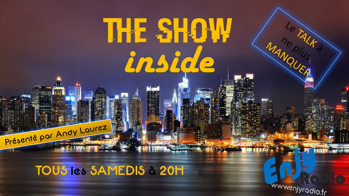 TheShowInside's tweet photo. Le Grand Retour de THE SHOW INSIDE c'est à 20h sur Enjy Radio !
Soyez au rendez-vous 😜🎧😎 https://t.co/XYuBXp5JPg