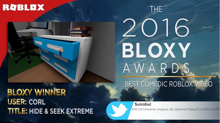 The Bloxy Awards 2016 - roblox hide and seek corl