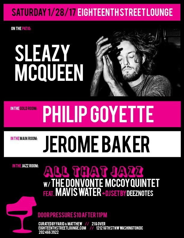 18thSTLounge's tweet photo. Doors 9pm / 21+ / Free Before 11pm
@SleazyMcQueen @philipgoyette @jeromebaker3rd @DonvonteMccoy #DeezNotes #LiveMusic #WhiskeyDisco #ESL https://t.co/dzFPtHQqDr