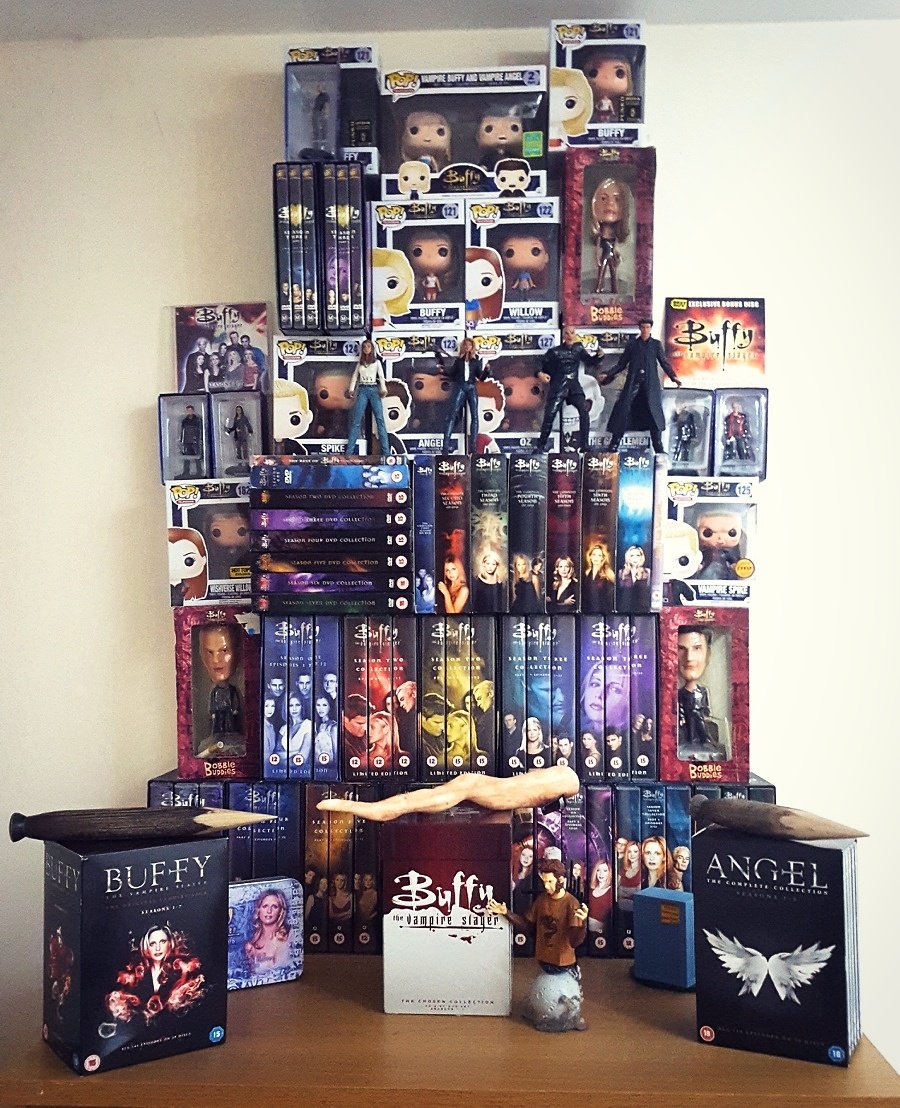 ConnortVS's tweet photo. Remember when @SarahMGellar liked my Buffy collection. Look at the size of it now! #BuffyTheVampireSlayer #BuffyTheBankBalanceSlayer https://t.co/8JqJVwIMYe