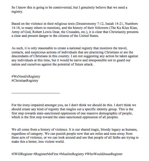 TheSharpDavid's tweet image. It is time to begin tracking these threats to America.
#IWillRegister #RegisterMeFirst #MuslimRegistry #WhoWouldJesusRegister