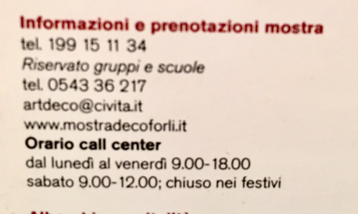 EternoeilTempo's tweet photo. .Mancano pochi giorni all'inaugurazione di #ArtDeco a #Forli . Qui sotto i numeri utili per prenotare la vostra visita.⬇ @Italia @turismoER https://t.co/ZNnwOZTOI1