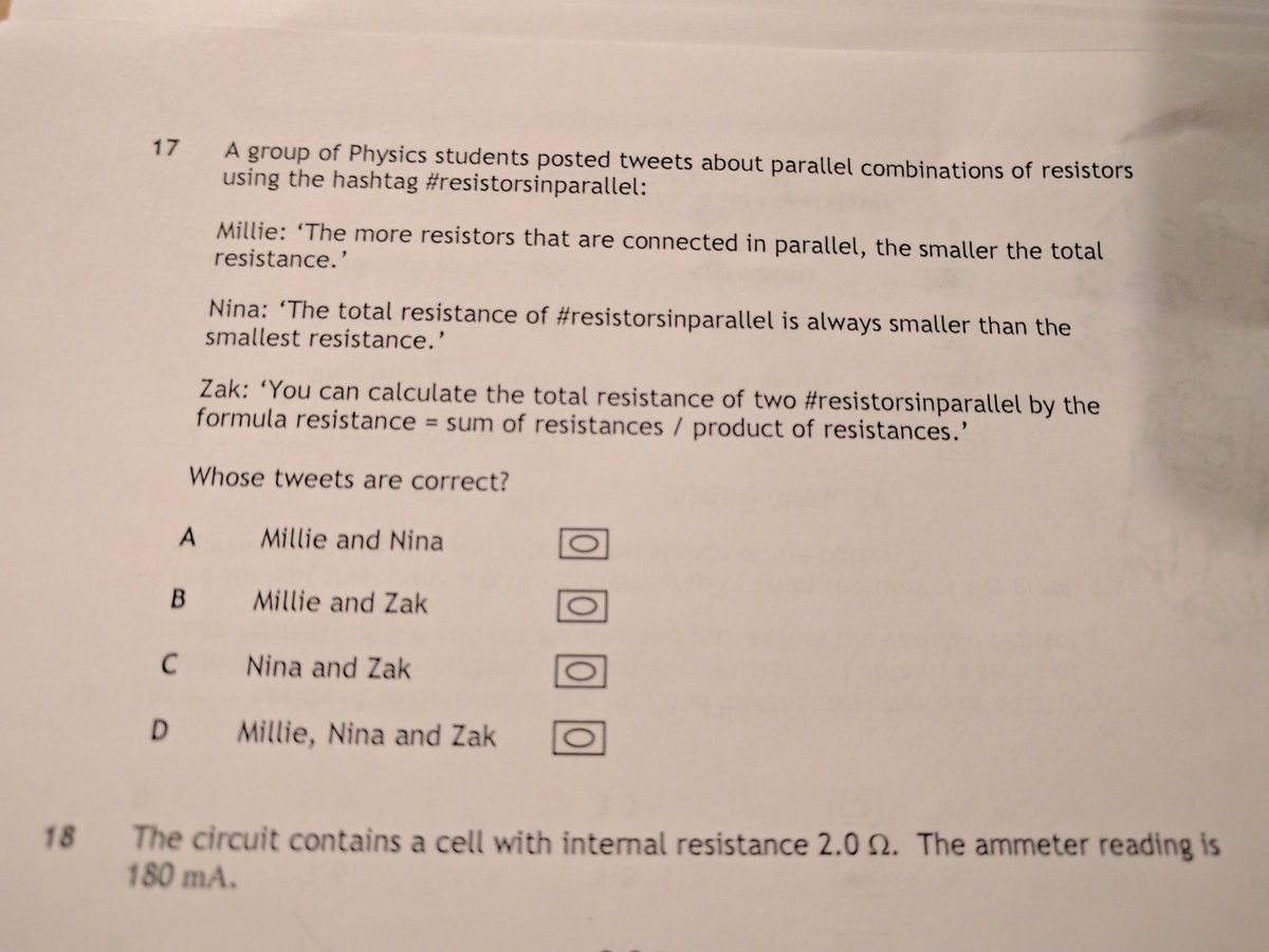 KelvZhan's tweet image. &quot;Let&apos;s write a question involving Twitter to show how cool and up to date we are&quot; #resistorsinparallel