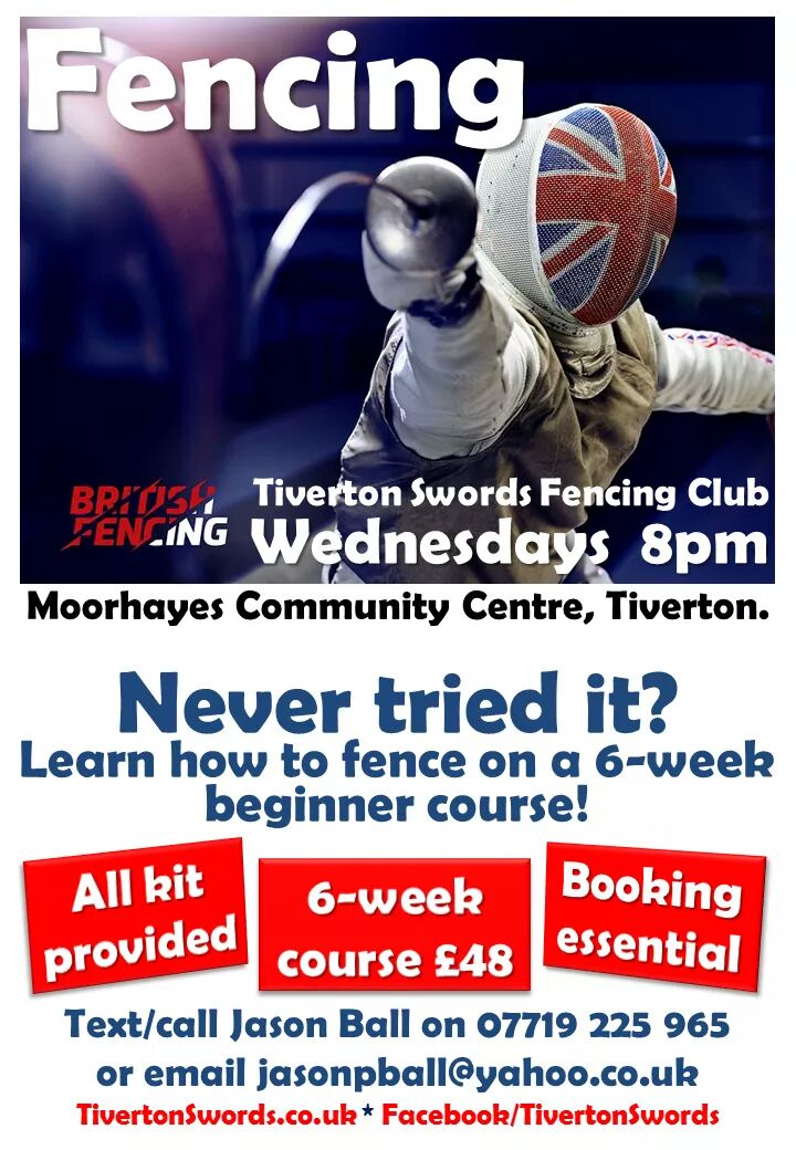 #Fencing = your counter-attack against stress! 
Try a taster lesson or a 6-week course. 
Afternoon or evening. 
#Devon #Sports #Wellbeing