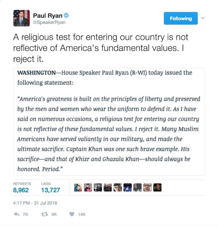 scohenATH's tweet photo. Speak up or resign, @mike_pence and @SpeakerRyan. https://t.co/YkB0GaEyBM