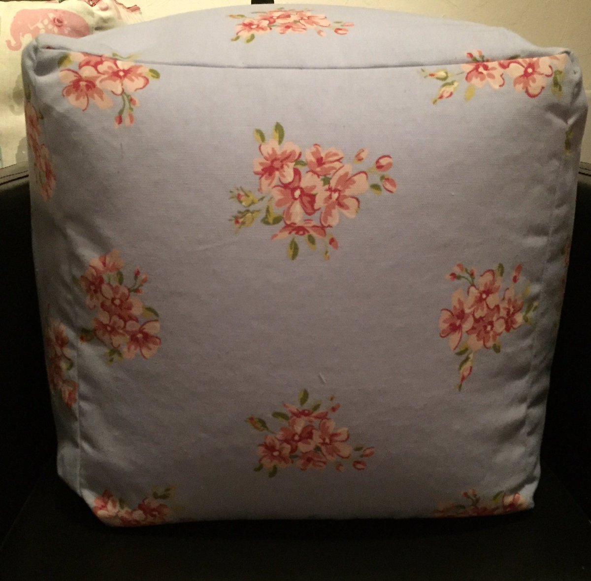 ppieces15's tweet photo. This Is My Favourite Fabric &amp; No Longer Available I Have 2 Pouffes Left At £19 each #handmade #anglesey #local #flowers #feetup https://t.co/xDLyZzRXUW