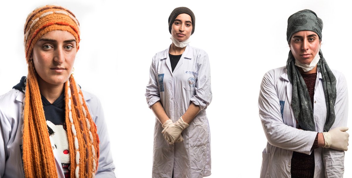 UNDP's tweet photo. After ISIS, these #Yazidi women fled to a camp in #Iraq. W/ us, they started a bakery to create jobs: https://t.co/3TAZLBscWa #EndExtremism https://t.co/PH9HLs18us