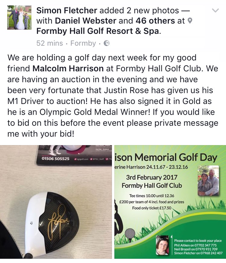 Check out this auction for a <a href="/TaylorMadeTour/">TaylorMadeGolfEurope</a> <a href="/TaylorMadeGolf/">TaylorMade Golf</a> M1 Driver signed by <a href="/JustinRose99/">Justin ROSE</a> RT #JR pls