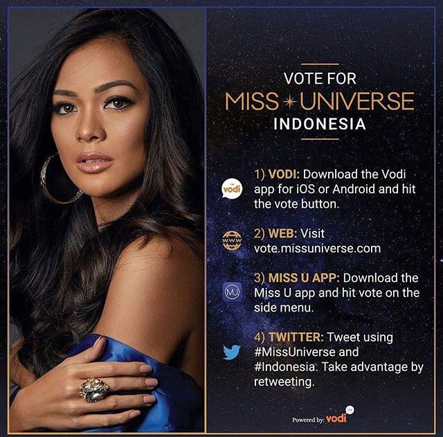 #missuniverse #indonesia for miss universe 2017! keep vote for her as much as you can guys! bring the crown ke! u have our prayers ❤️❤️❤️