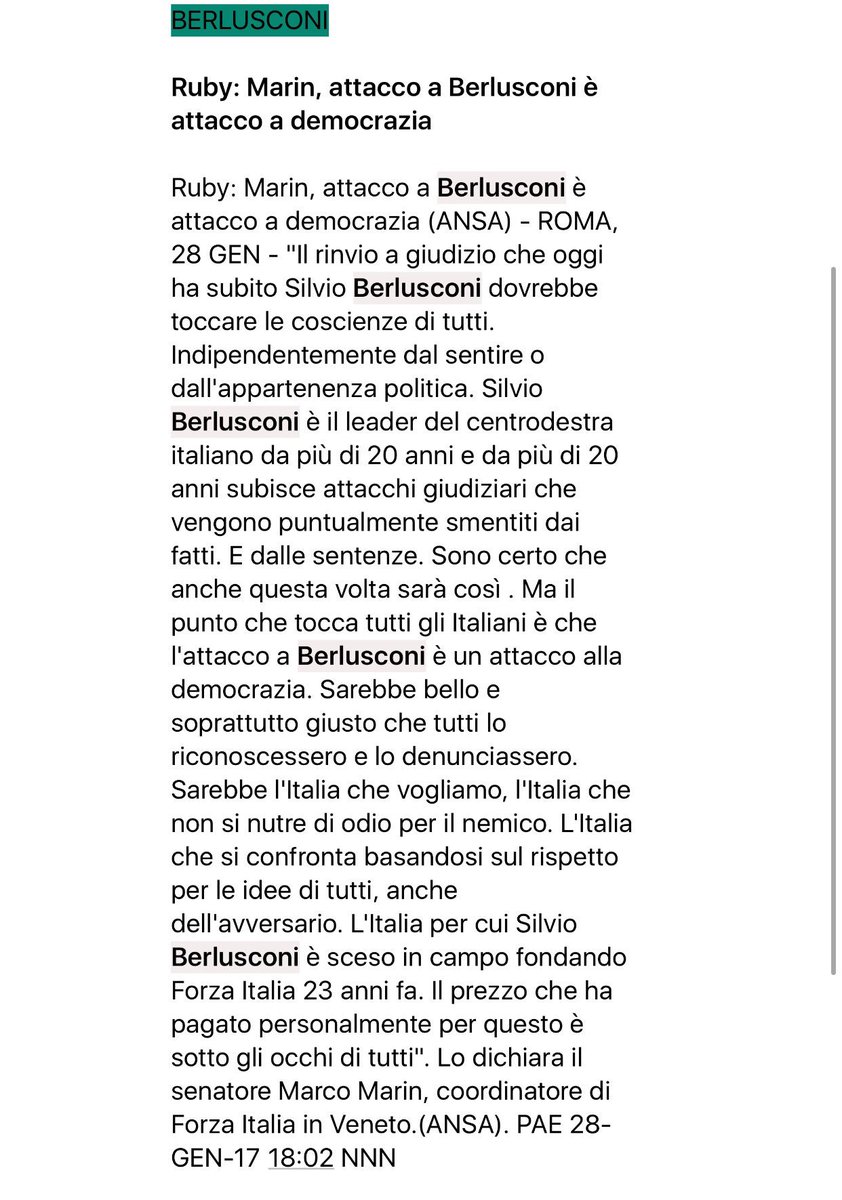 Il rinvio a giudizio di oggi di Silvio Berlusconi è un attacco non solo a lui ma alla democrazia.