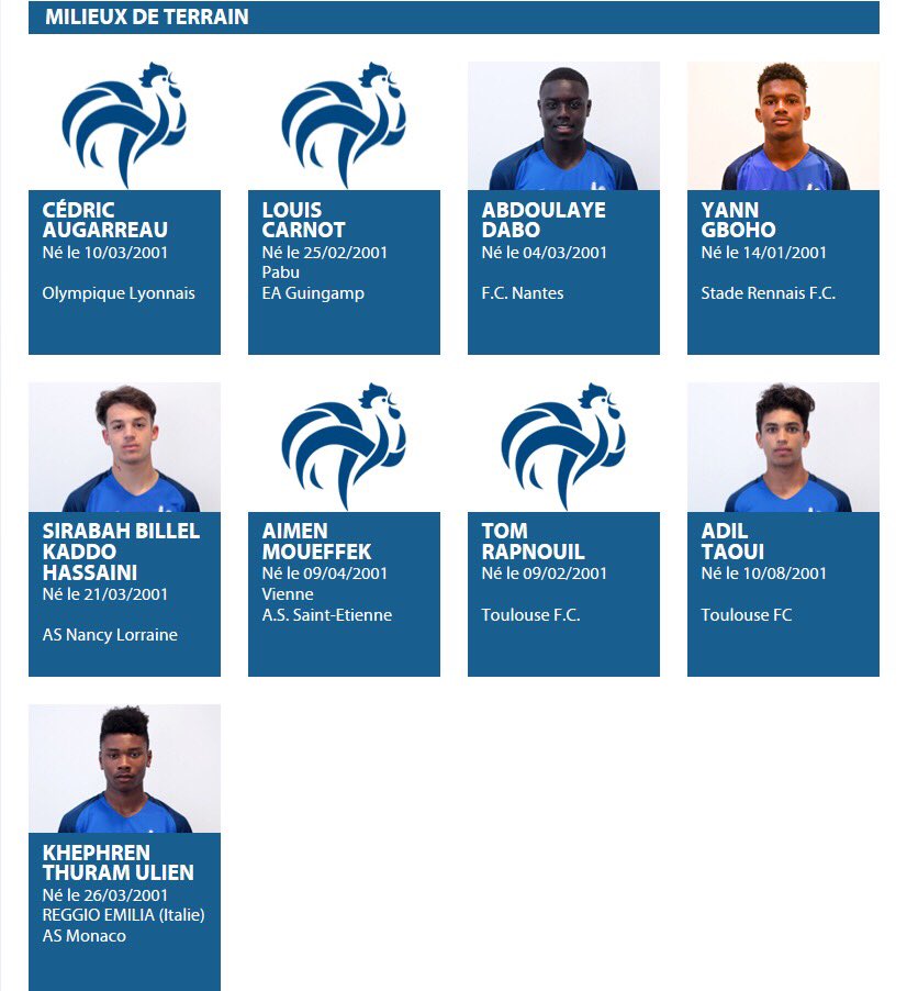 DiablotinsFcr's tweet photo. Notre ancien diablotin Yann Gboho (@staderennais) aura l'occasion d'honorer sa 6eme sélection en EDF lors du tournoi UEFA au 🇵🇹. #MadeInFCR https://t.co/IdRwOFj7Om