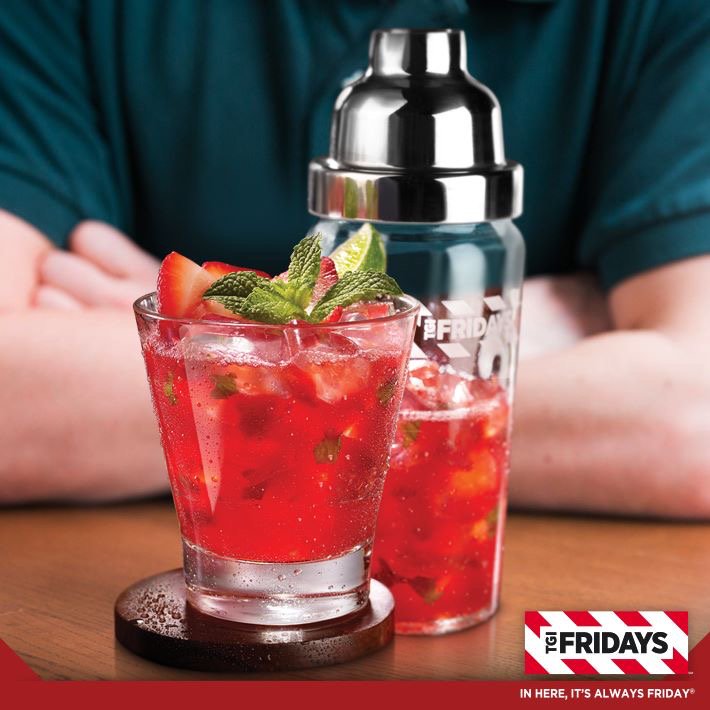 TGIFWinSalem's tweet photo. Shake, shake, shake it. It's Saturday! #DoubleBerryMojitoShaker https://t.co/Ucnxc69ULC