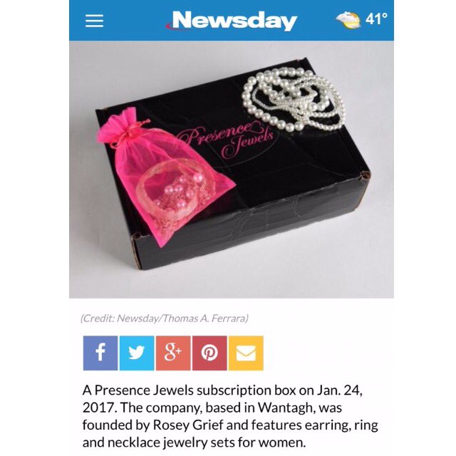 PresenceJewels's tweet photo. Find us in Newsday on Sunday!!💕💕 #grateful #presencejewels #newsday #subscribe #subscriptionbox #subscriptionaddiction https://t.co/A4Vv4ff70Y