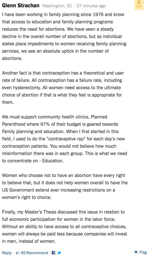 Thank you @nytimes for the pick. #Prochoice #familyplanning #PlannedParenthood #ContraceptiveChoice #WomensMarch nyti.ms/2jFhro3