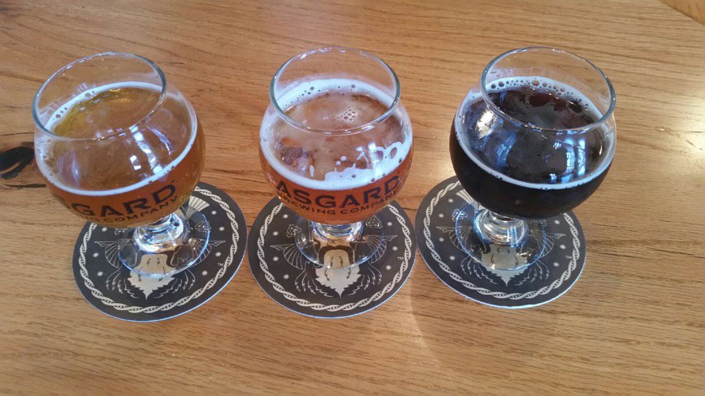 @AsgardBrewingCo tasting with <a href="/tncraftbeermag/">TNCraftBeerMagazine</a> we're stirring up some gr8 ideas together, serious beer here #tnbeer