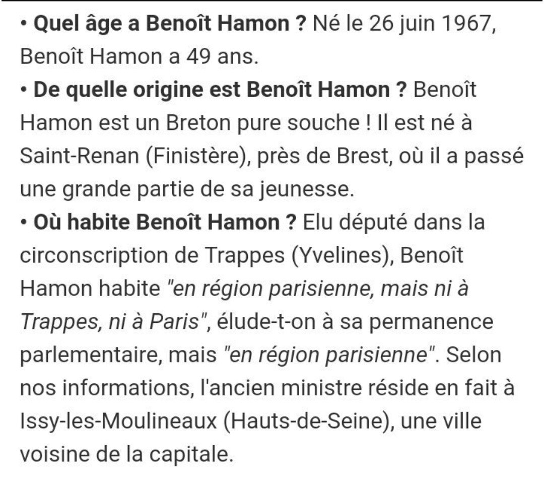 PierreB_FR's tweet photo. Pas fou, @benoithamon ne vit pas à Trappes mais à Issy-les-Moulineaux... https://t.co/ezeWtGqh6s