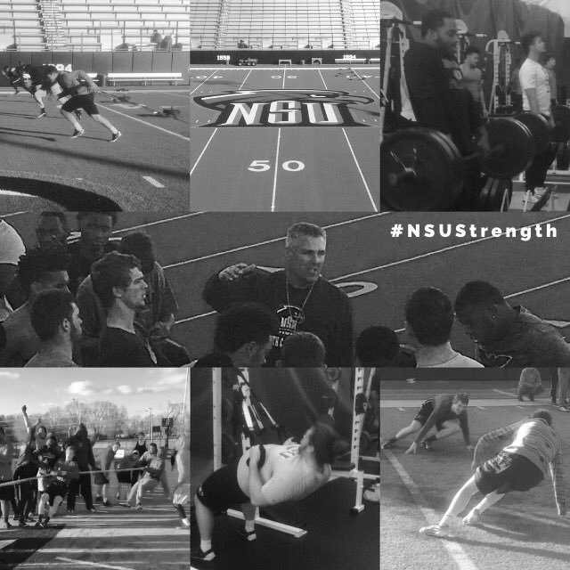 NSUOK_Strength's tweet photo. @NSU_Football #TeamNSU #NSUStrength https://t.co/6sRcjruf02