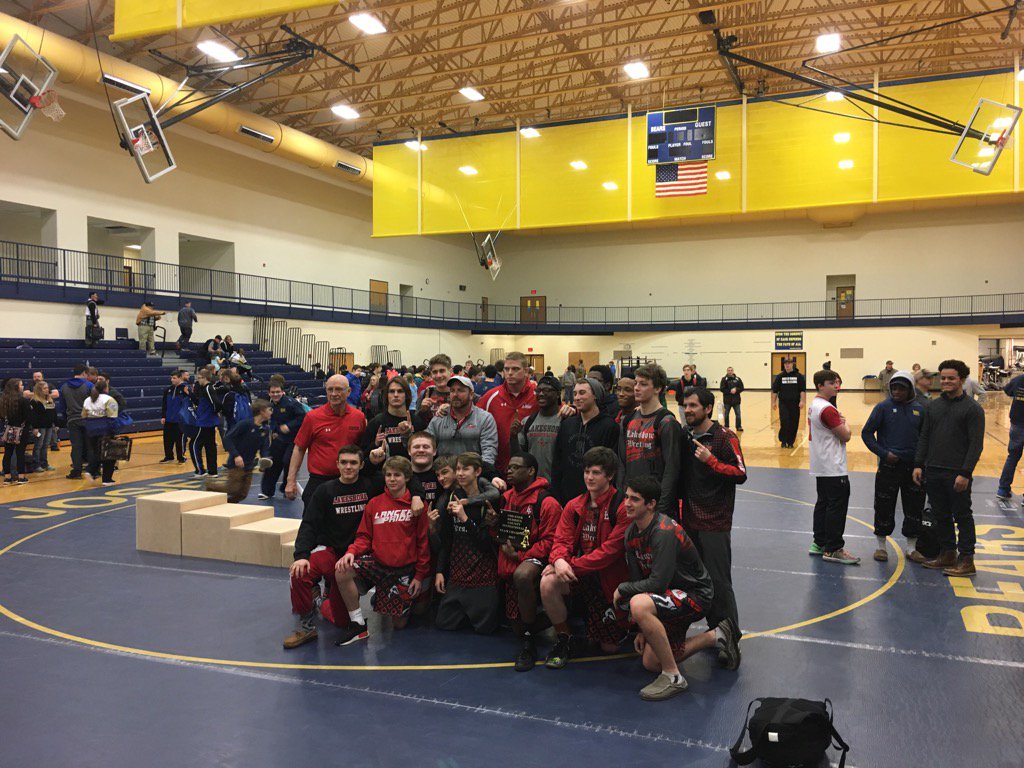 suptfreeman's tweet photo. Congratulations to our Lancer Wrestlers! Berrien County Champs! https://t.co/iPOD8uJPg0