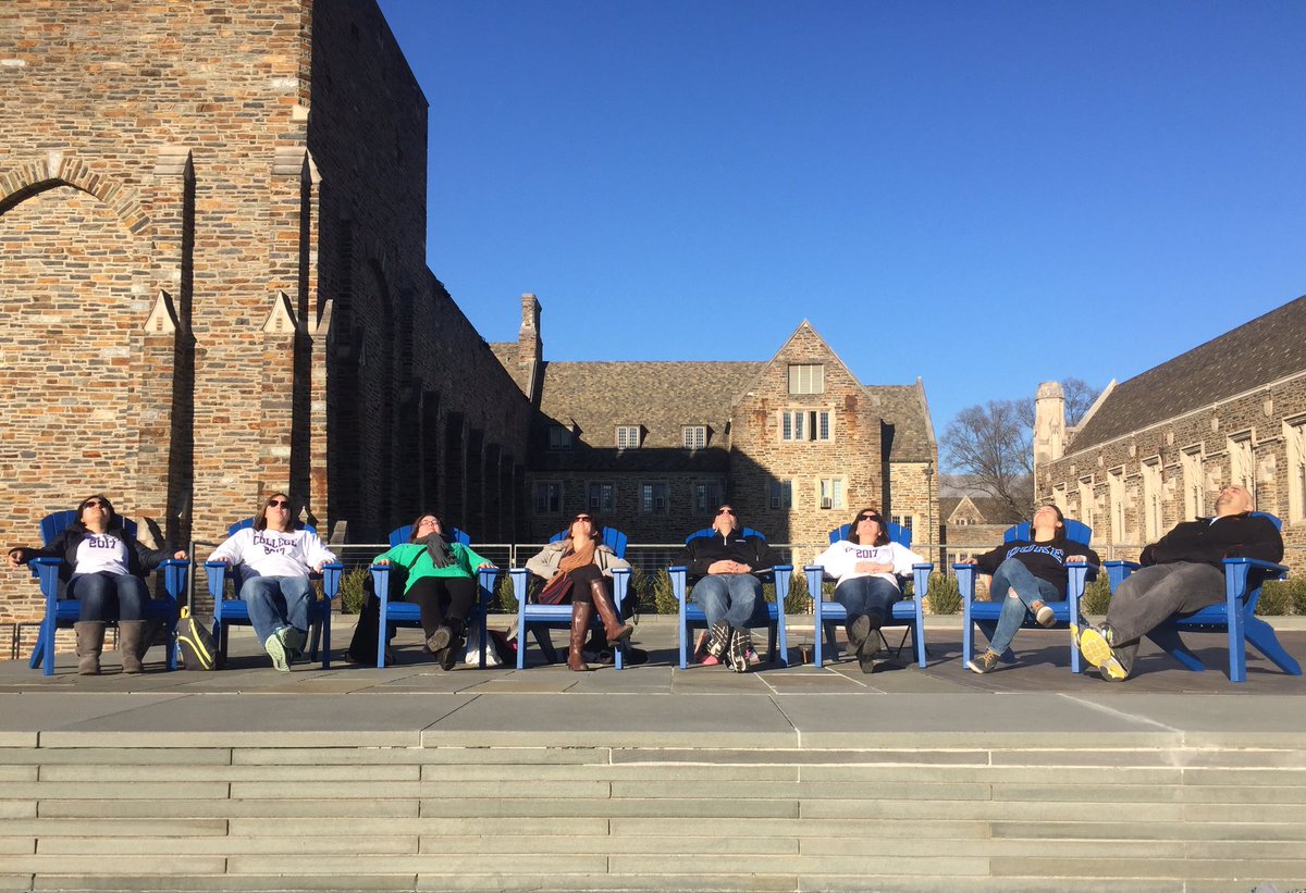 OBcollege's tweet photo. Chaperones enjoying Duke life @DukeU #obcollegeawareness17 https://t.co/ozVTcfk6Kb