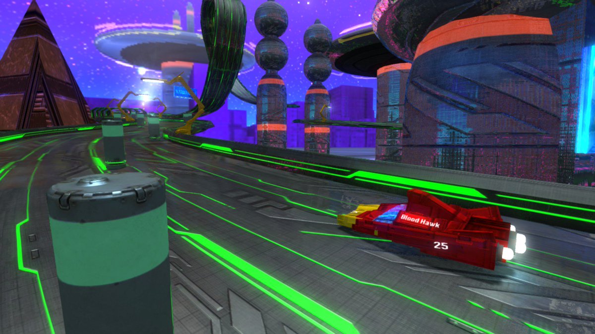 _fzeroman's tweet photo. @refractstudios #distance #trailsofmutecity Added #bloodhawk #fzero machine to pillar section before loop https://t.co/FL009GrZTo