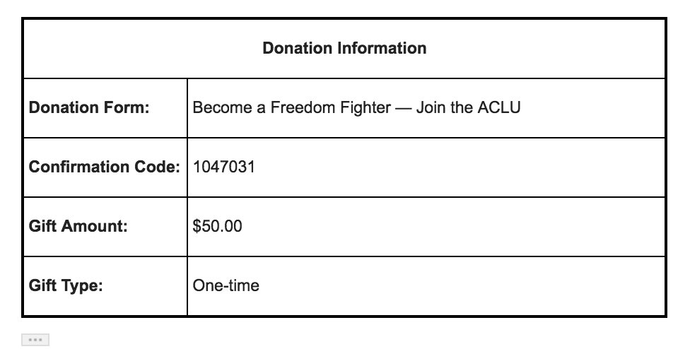 AmberOkay's tweet photo. @sacca @ACLU Proud to put my money where my mouth is. https://t.co/sXqq6sXqyP