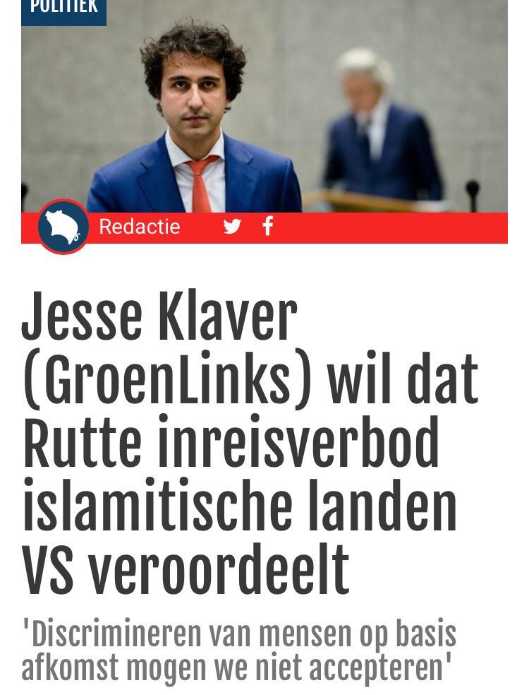 Bijan63's tweet photo. .@jesseklaver is d enige politicus die zich uitspreekt over #MuslimBan &vraagt #Ruute om n veroordeling.Waarom zijn d NLse politici zo stil? https://t.co/iEQQ73v0sH