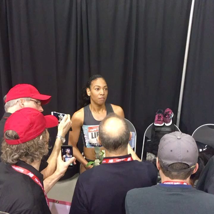 RunBlogRun's tweet photo. Charlene Linsey and @lynseysharp after Womens 800m, #nbigp #newbalance #runblogrun #gamup… https://t.co/yxKOkwy6Oa https://t.co/EI2xhxRP6W
