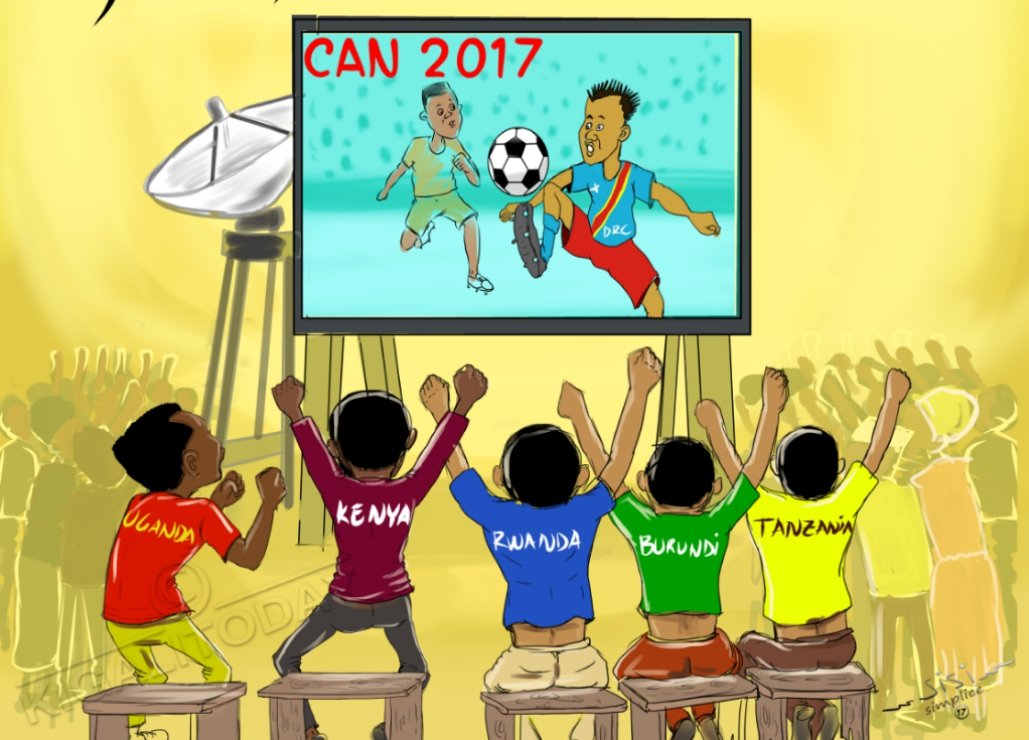 Muzungu4's tweet photo. East Africa cheering on #DRCongo after #Uganda bowed out. #AFCON2017 https://t.co/NaEyBiNdIF