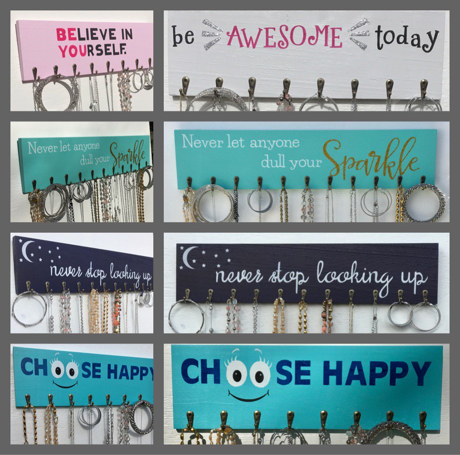 PalletCreatives's tweet photo. #jewelry #wall #racks stenciled with #InspirationalQuotes to help you organize in style! #palletcreatives #etsy https://t.co/HatJKlBqh2 https://t.co/RiO1L5GKF7