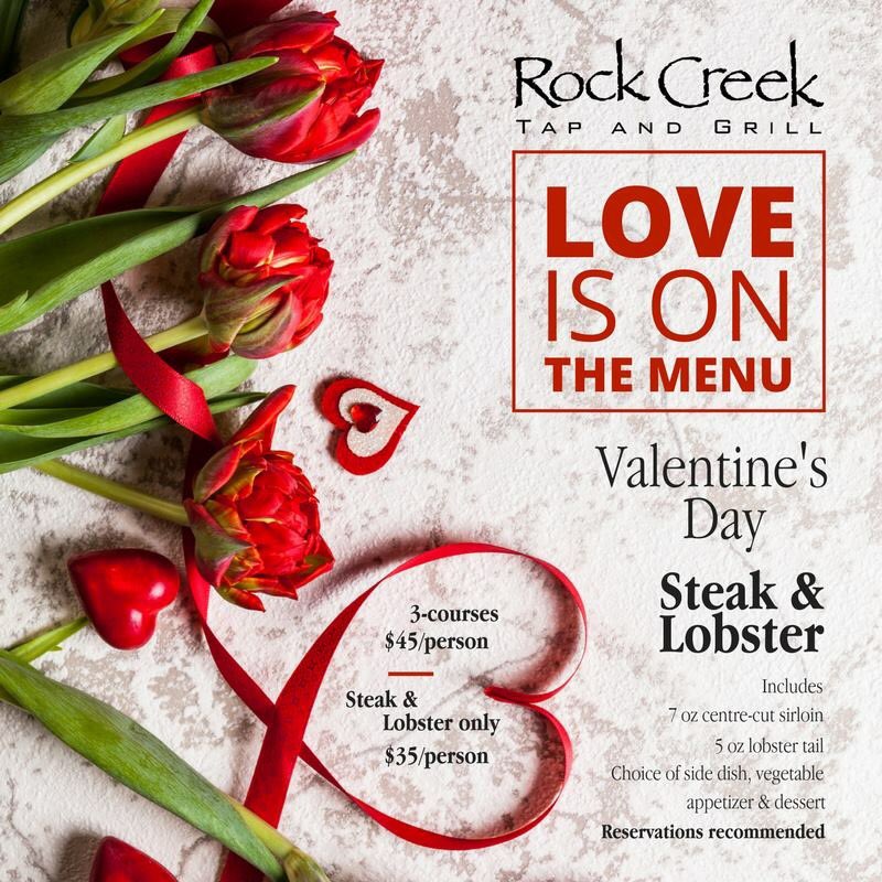 Book your Valentine's Day Evening Out now!! #yxe #rockcreekyxe