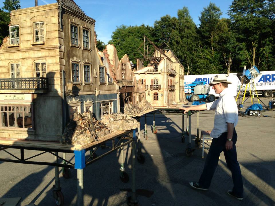 LeighTook's tweet photo. Scaled miniature model sets we built for #themonumentsmen tonight on #Channel4 #c4 #visualeffects #Filmmaking https://t.co/w2hHrd6egK https://t.co/lAGqBDazej