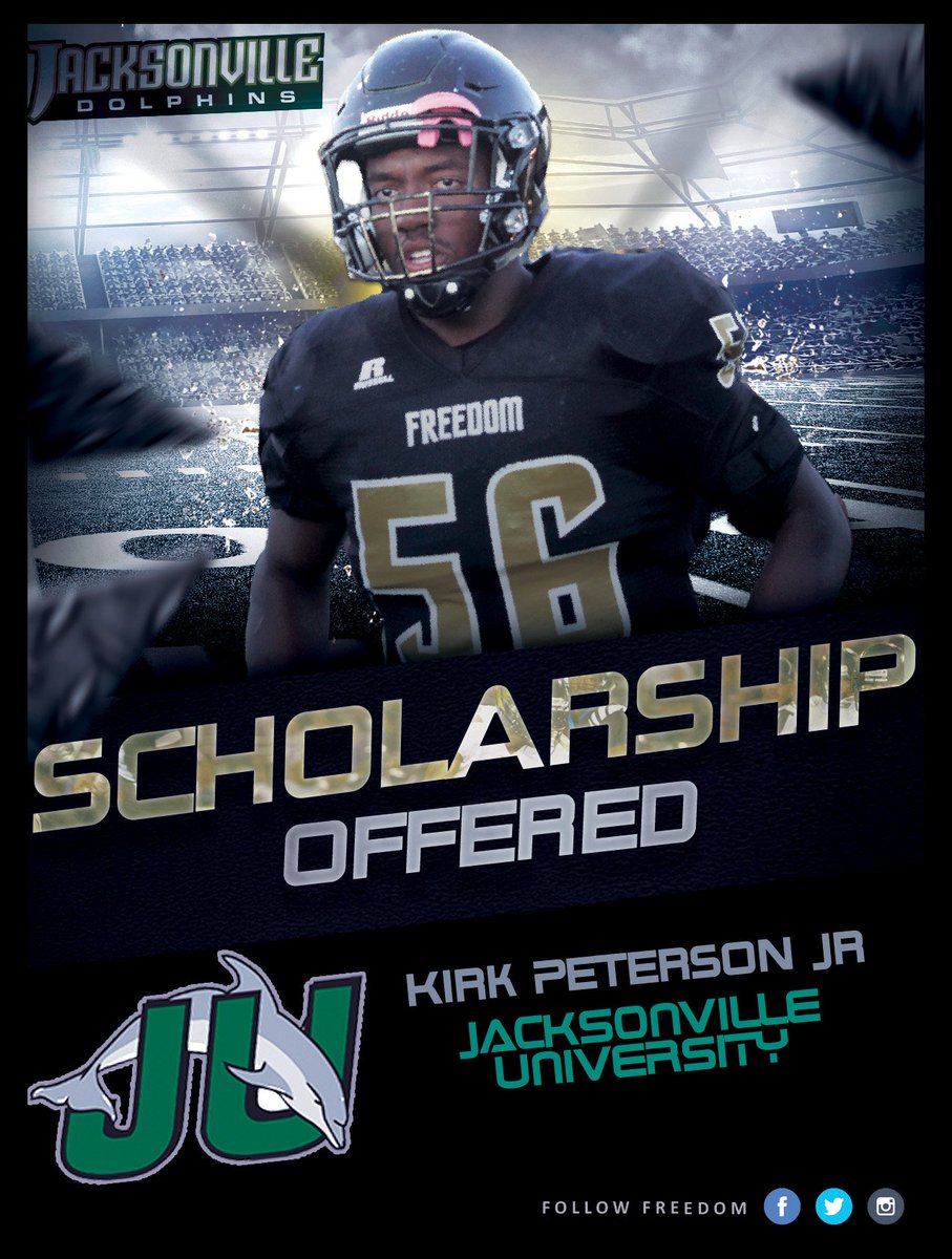 oaktonfootball's tweet photo. D1 Bound....we are honored to announce @JacksonvilleU has offered @kirkopjr his first D1 Scholarship to continue his career #bound4glory https://t.co/rf6GKLMhKu