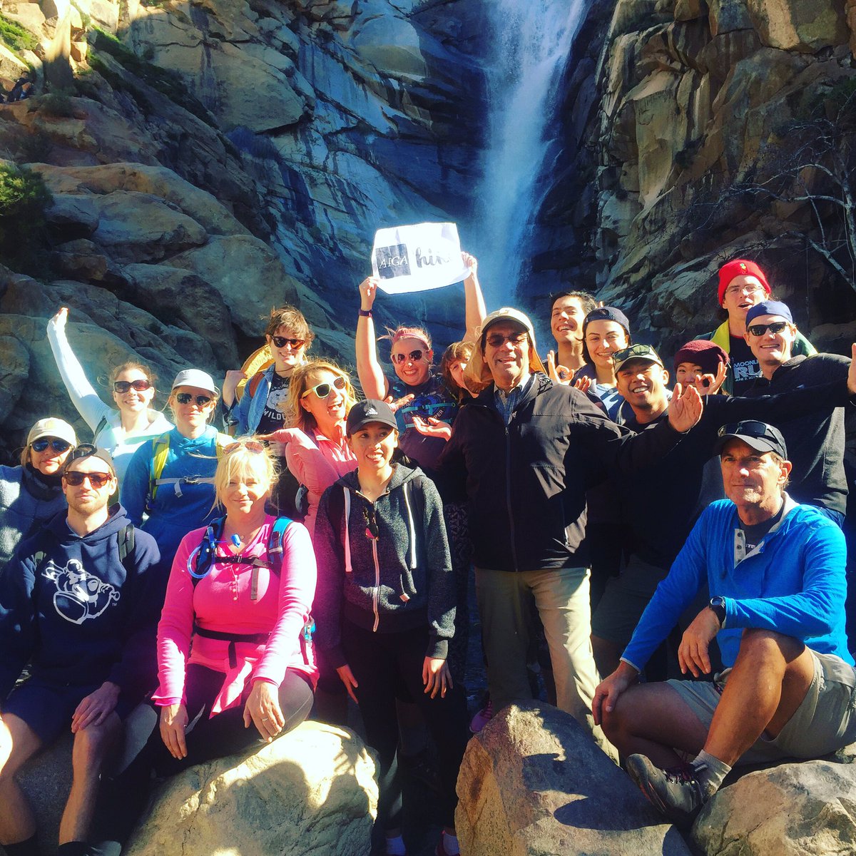 aigasandiego's tweet photo. #CedarCreekFalls ain't got nothing on #aigastrong 💪 #conquered #AIGASDFieldTrip #sdhikes #devilspunchbowl #nodroughthere https://t.co/1GyWr0jE8E