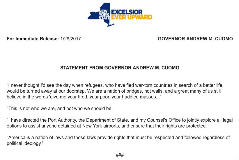 Archive: Governor Andrew Cuomo tweet media