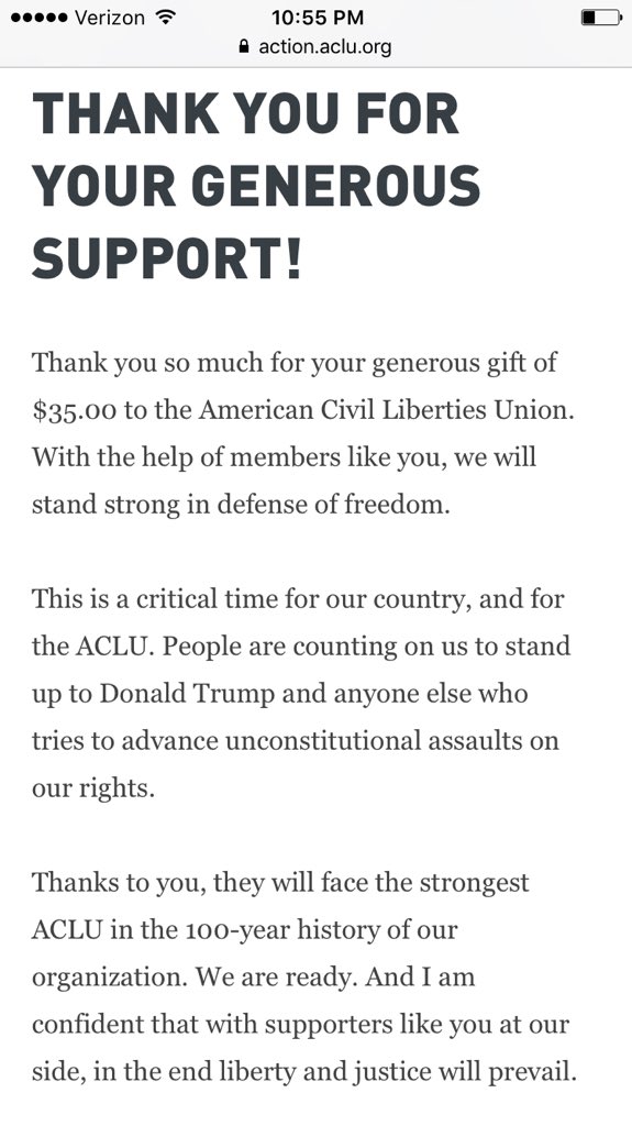 sseliskar's tweet photo. @Sia @ACLU #resist https://t.co/unR3J9BdQp